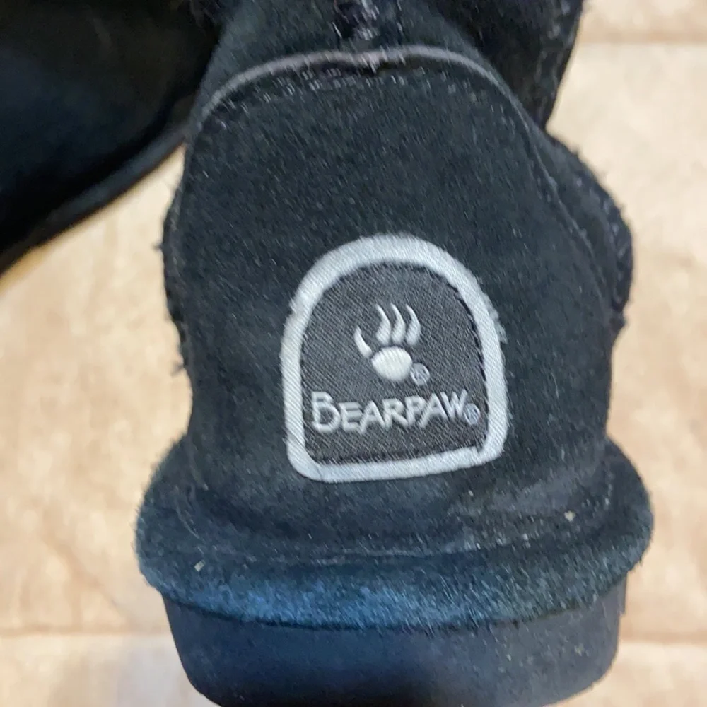 BearPaw black leather boots